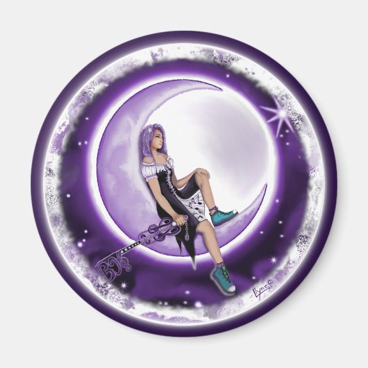 Lila Moon Child Magnet (Vorne)