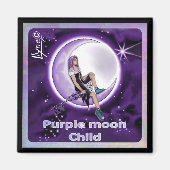 Lila Moon Child Magnet (Vorne)