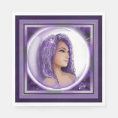 Lila Moon Child Napkins Serviette (Vorderseite)