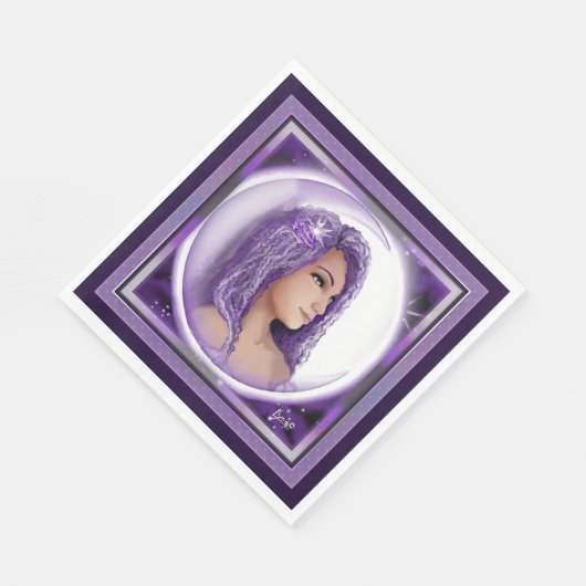 Lila Moon Child Napkins Serviette (Ecke)