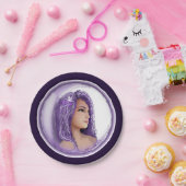 Lila Moon Child Paper Plate Pappteller (Party)