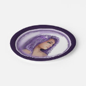 Lila Moon Child Paper Plate Pappteller (Schrägansicht)