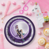 Lila Moon Child Paper Plate Pappteller (Party)