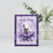Lila Moon Child Postkarte (Stehend Vorderseite)