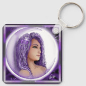 Lila Moon Child Schlüsselanhänger (Rückseite)