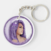 Lila Moon Child Schlüsselanhänger (Rückseite)