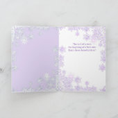 Lila Moon Child & Schneeflocken Karte (Innenseite)