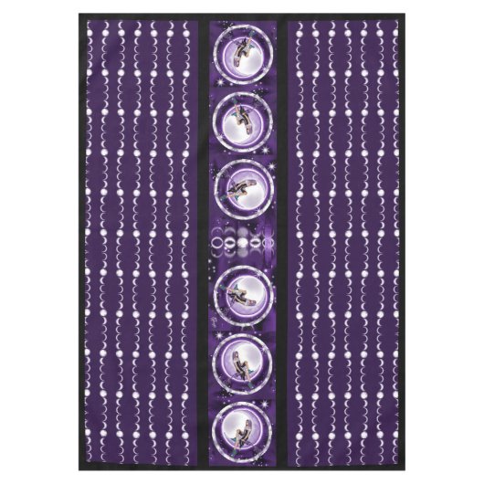 Lila Moon Child Tableclout Tischdecke (Vorderseite)