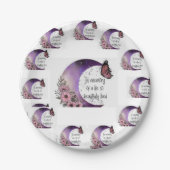 LILA 💜 💜 MOON DISIGN INPaper Plate Pappteller (Vorderseite)