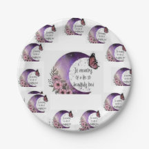 LILA 💜 💜 MOON DISIGN INPaper Plate
