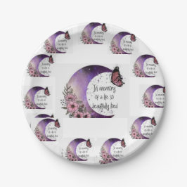 LILA 💜 💜 MOON DISIGN INPaper Plate Pappteller