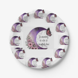 LILA 💜 💜 MOON DISIGN INPaper Plate Pappteller