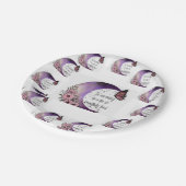 LILA 💜 💜 MOON DISIGN INPaper Plate Pappteller (Schrägansicht)