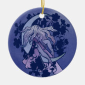 Lila Moon Goddess Wiccan Triple Moon Symbol Art Keramik Ornament (Vorne)