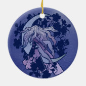 Lila Moon Goddess Wiccan Triple Moon Symbol Art Keramik Ornament (Hinten)