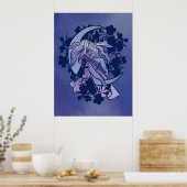 Lila Moon Goddess Wiccan Triple Moon Symbol Art Poster (Küche)