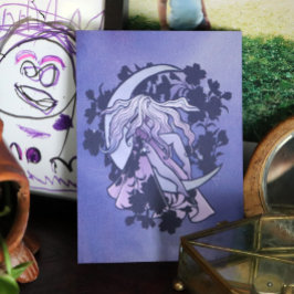 Lila Moon Goddess Wiccan Triple Moon Symbol Art Postkarte