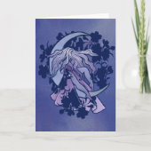 Lila Moon Goddess Wiccan Triple Moon Symbol Karte (Vorderseite)