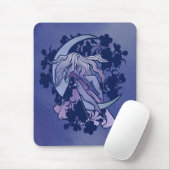 Lila Moon Goddess Wiccan Triple Moon Symbol Mousepad (Mit Mouse)
