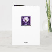 Lila Moon-KinderGeburtstagskarte Dankeskarte (Rückseite)