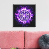 Lila Moon Pentagram Leinwanddruck (Insitu (Wohnzimmer))