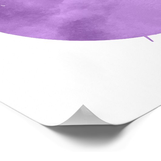 Lila Moon & Star Night Sky Poster (Ecke)