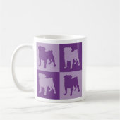 Lila Mops-Tassen Kaffeetasse (Links)