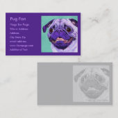 Lila Mops-Visitenkarte Visitenkarte (Vorne/Hinten)