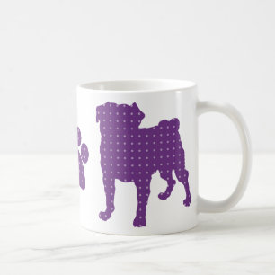 Lila Möpse und Tatzen-Tasse Kaffeetasse