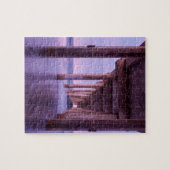 Lila Morgendämmerung auf Scripps Pier Puzzle (Horizontal)