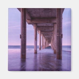 Lila Morgendämmerung bei Scripps Pier Magnet