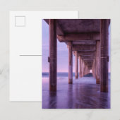 Lila Morgendämmerung bei Scripps Pier Postkarte (Vorne/Hinten)