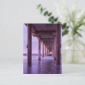 Lila Morgendämmerung bei Scripps Pier Postkarte (Stehend Vorderseite)