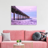 Lila Morgendämmerung über Pier, Kalifornien Leinwanddruck (Insitu (Wohnzimmer))