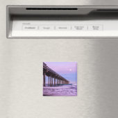 Lila Morgendämmerung über Pier, Kalifornien Magnet (In Situ (Geschirrspüler))