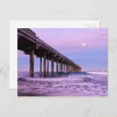 Lila Morgendämmerung über Pier, Kalifornien Postkarte (Vorne/Hinten)