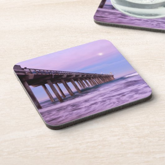 Lila Morgenröte Untersetzer (Linke Seite)