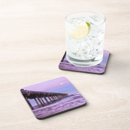 Lila Morgenröte Untersetzer (Rechte Seite)