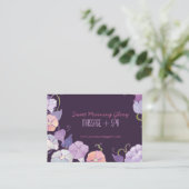 Lila Morgenruhmkarte für Massage Terminkarte (Stehend Vorderseite)