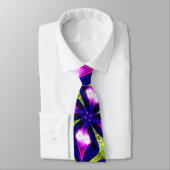 Lila Morning Glories Pattern Krawatte (Gebunden)