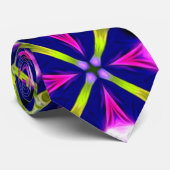 Lila Morning Glories Pattern Krawatte (Gerollt)