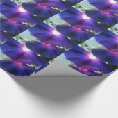 Lila Morning Glory Blume Wrapping Paper Geschenkpapier (Ecke)