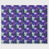 Lila Morning Glory Blume Wrapping Paper Geschenkpapier (Flach)