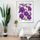 Lila Morning Glory September Geburtsmarkt Blume Poster
