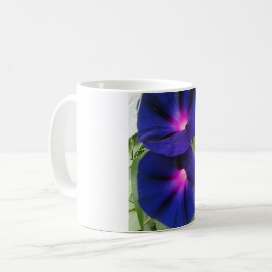 Lila Morning Glory Tasse (Vorderseite Links)