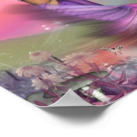 Lila Morning Mermaid Poster (Ecke)