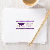 Lila Mörtel, diplomatischer Abschluss Adressaufkleber (Insitu)