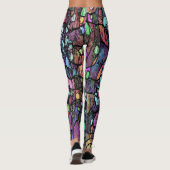 Lila Mosaikbild Leggings (Rückseite)