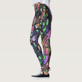 Lila Mosaikbild Leggings (Links)