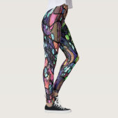 Lila Mosaikbild Leggings (Rechts)